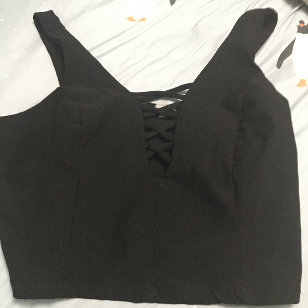 Black crop top